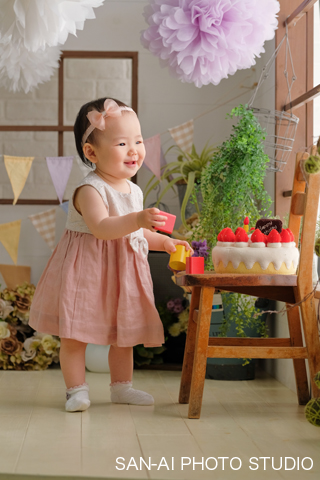 1歳　1才　お誕生日　バースデー　バースデーフォト　誕生日記念