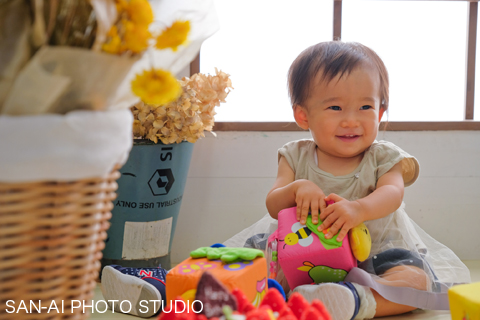 1歳バースデー　誕生日　誕生日記念　バースデーフォト　